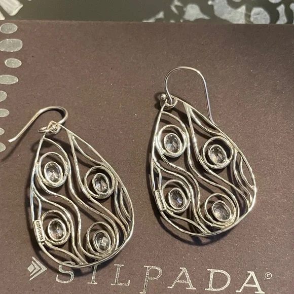 Silpada Artistic Silver Swirl Earrings - Picture 2 of 4